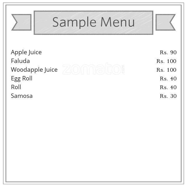 Modern Welcome Fast Food menu