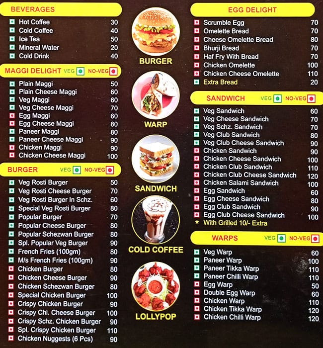 Hot Momo's & Burger menu