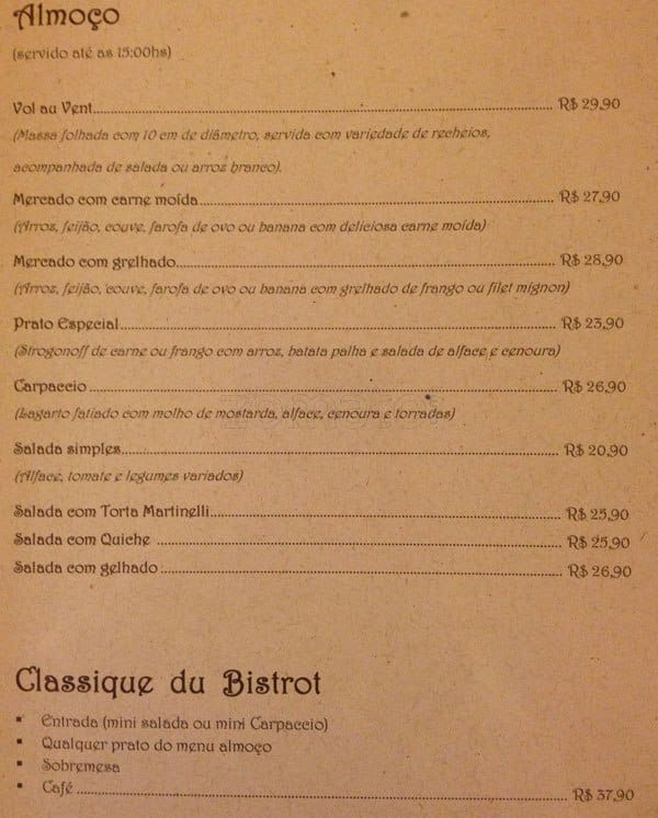 Café Martinelli Midi cardápio