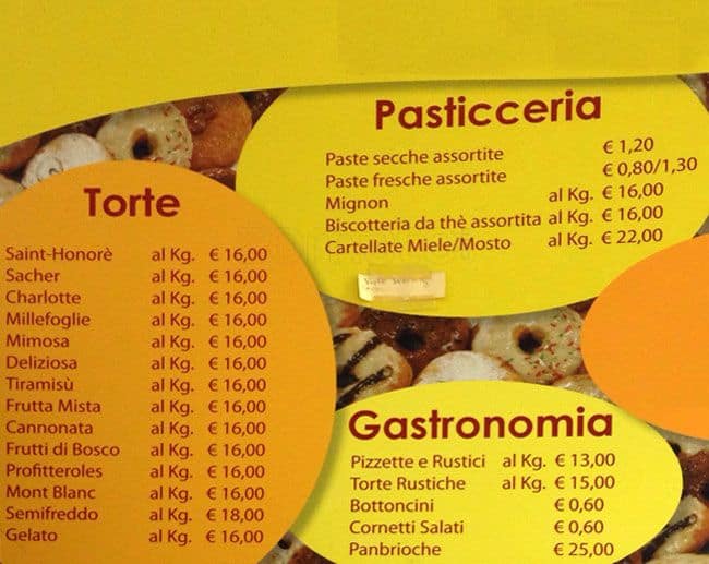 Menu di Zucchero e Sale 
