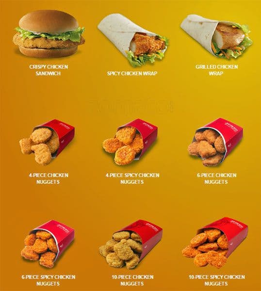 Menu at Wendy's fast food, Boerne