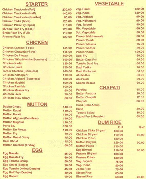 Cafe Paris Menu, Menu for Cafe Paris, Colaba, Mumbai - Zomato