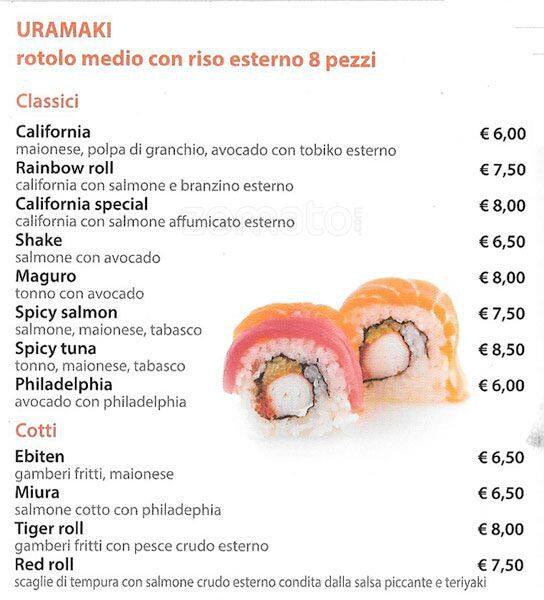 Menu di Kazan Sushi 