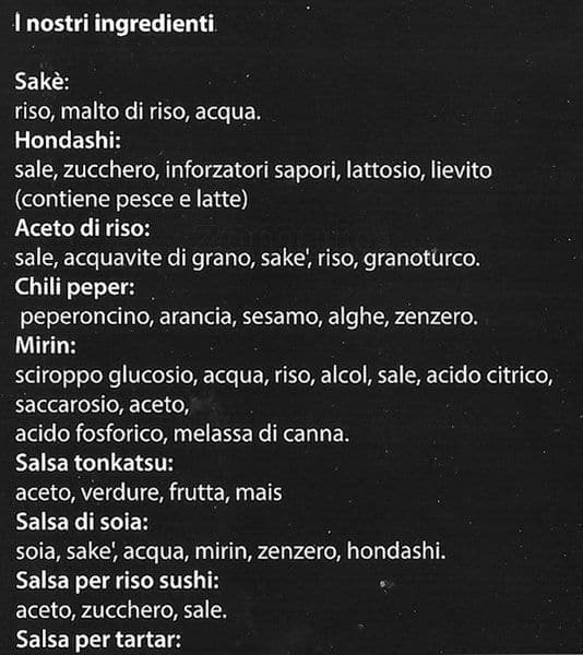 Menu di Kazan Sushi 