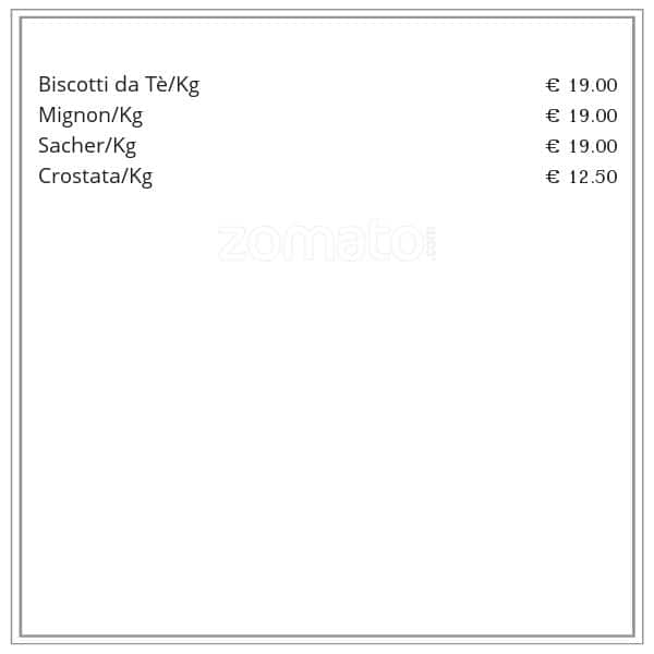 Menu di Pasticceria La Perla 