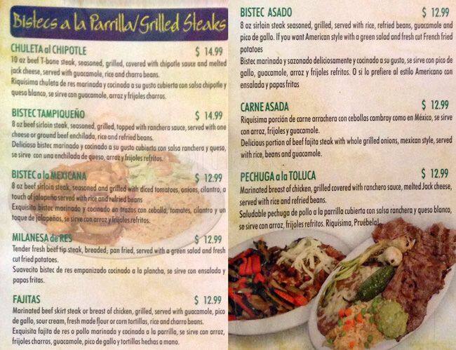 Carta de Danal's Mexican Restaurant