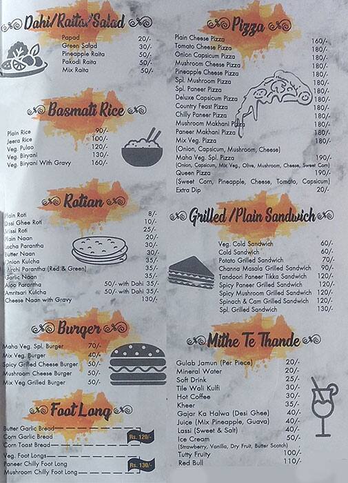 Menu at Nanak Fast Food, Phagwara, 46