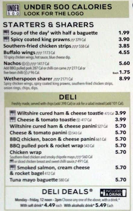 The Tally Ho Menu Menu For The Tally Ho North Finchley London