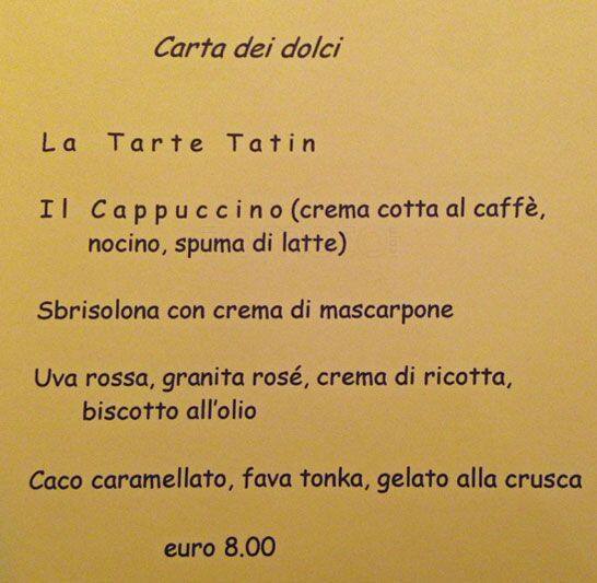 Menu di Timè 