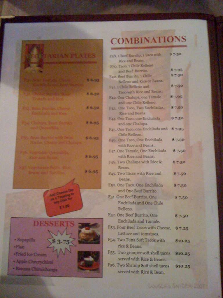 Los Arcos Mexican Restaurant menu Urbanspoon/Zomato