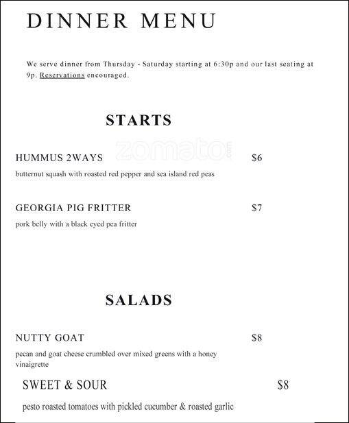 Menu at The Farmer & The Larder restaurant, Brunswick