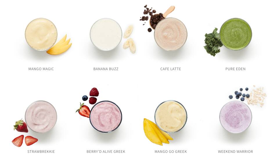 Carta del café Boost Juice, Robina, Robina Town Centre Robina Town