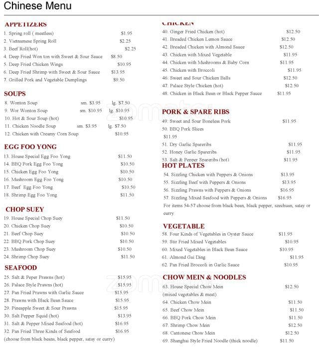 Menu at Jack's Kitchen restaurant, Bowden