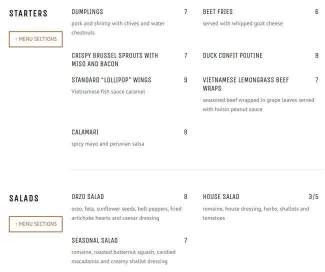 Menu at Copper Pig pub & bar, St. Louis