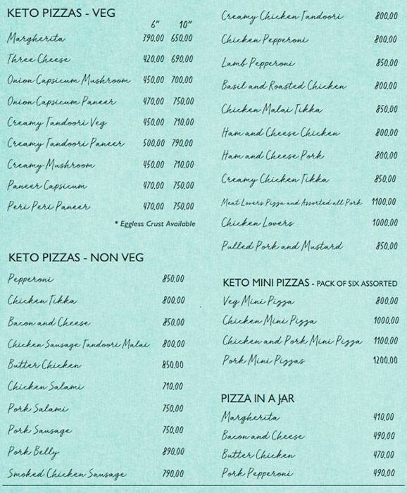 KetoRoo Bakes menu