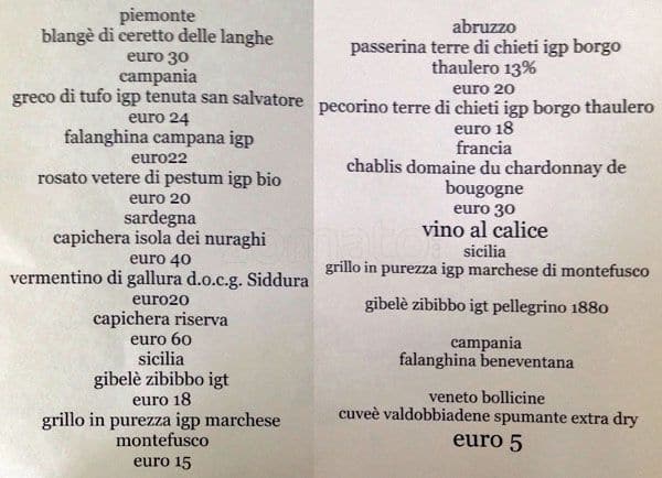 Menu di Un Mare Di Sfizi 