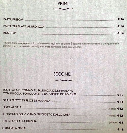 Menu di Un Mare Di Sfizi 