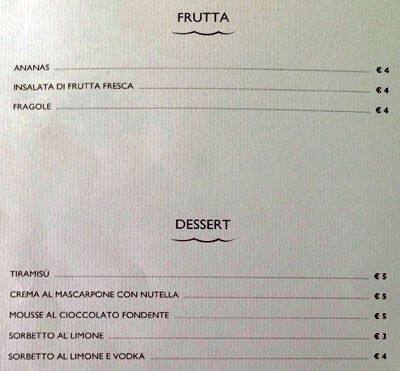 Menu di Un Mare Di Sfizi 