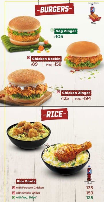 KFC Menu, Menu for KFC, Malad West, Mumbai - Zomato