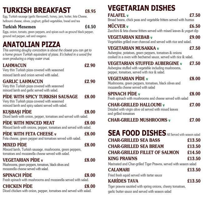 Capital Restaurant a London Foto del Menu con Prezzi Zomato UK