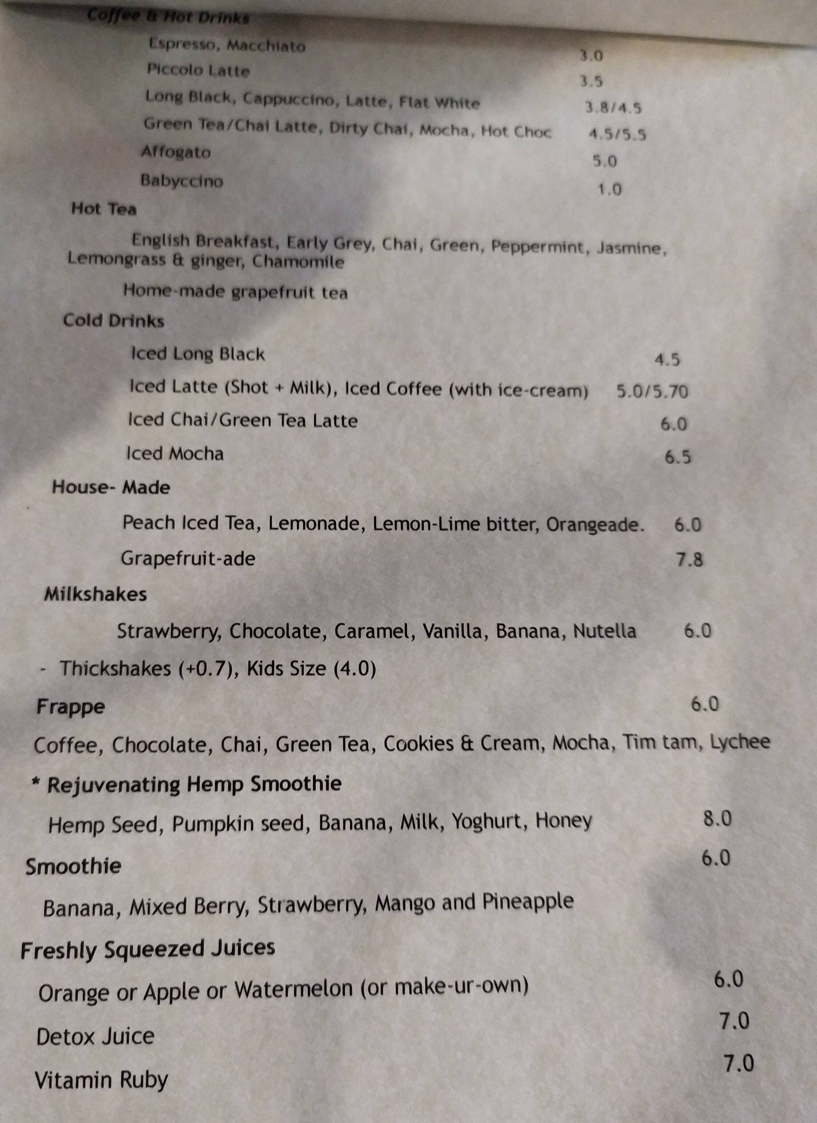 Carta de Lemon Tree