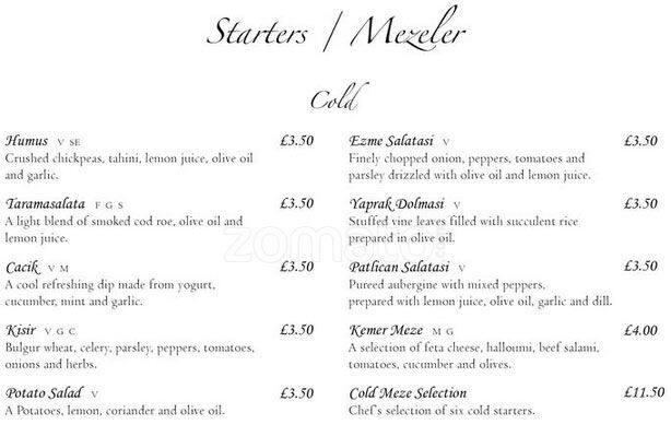 Kemer menu