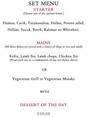 Kemer menu