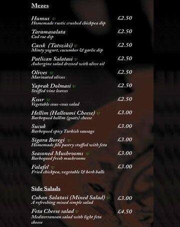 Kemer menu