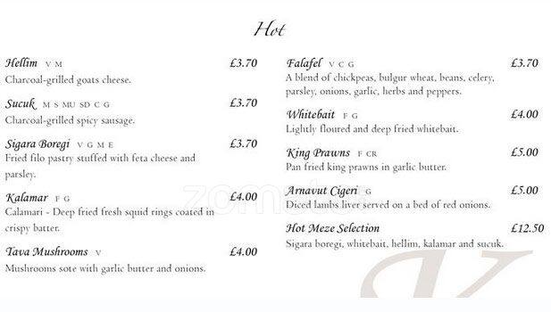Kemer menu