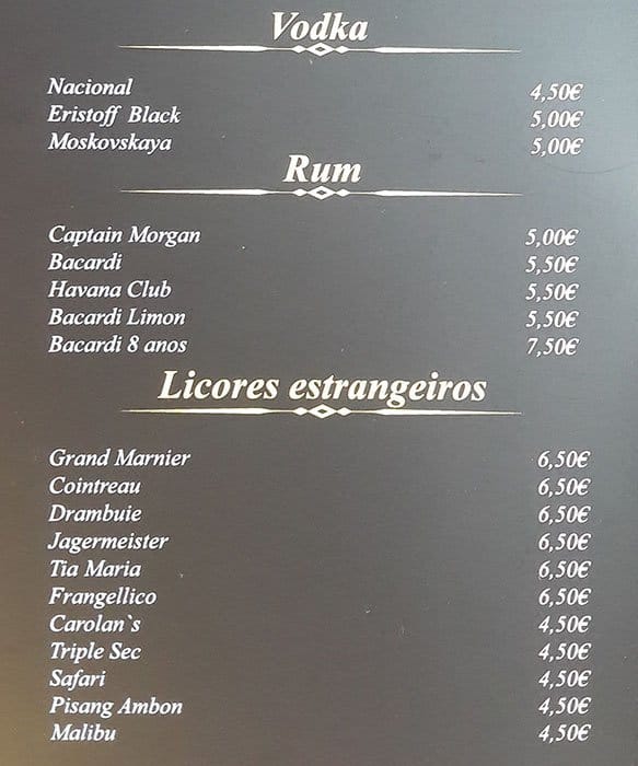 Menu at The Beer Hunter Pub, Oeiras