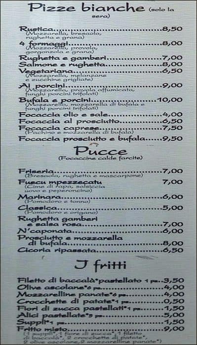 Menu di Friseria 