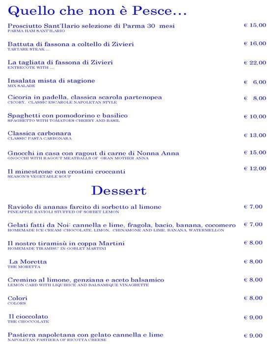 Menu di Chinappi Roma 