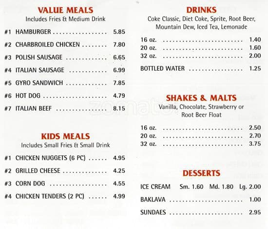 Menu at Skippers Restaurant Wheeling