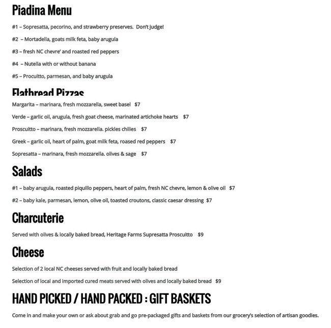 Menu at Craft Tasting Room and Growler Shop pub & bar, Charlotte