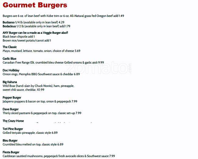 Jaspers Menu, Menu for Jaspers, Medford, Medford - Urbanspoon/Zomato