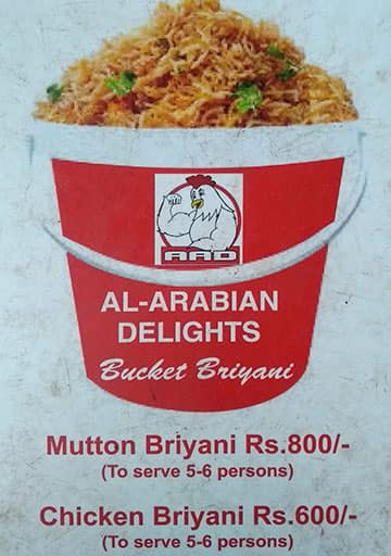 Menu Of Al Arabian Delights, Madipakkam, Chennai