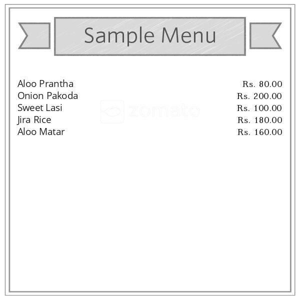 Menu Of Ghar Ka Khana, Hosur Road, Bangalore