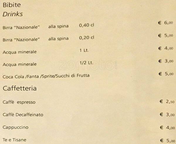 Menu di Osteria Del Tempo Perso 