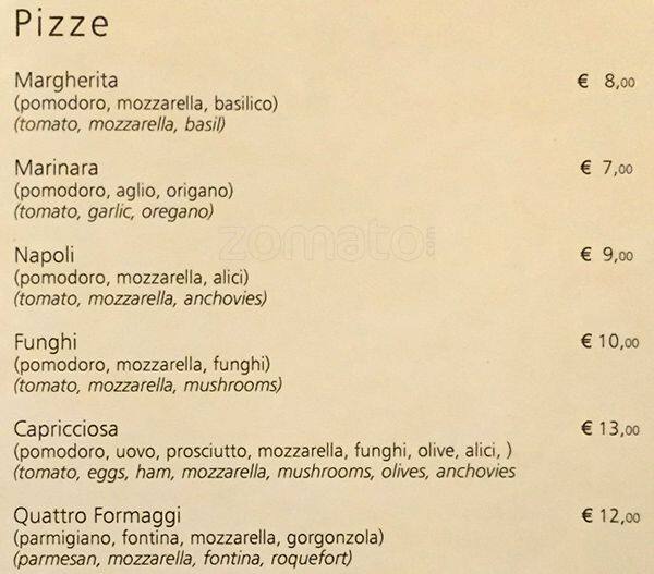 Menu di Osteria Del Tempo Perso 