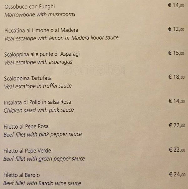 Menu di Osteria Del Tempo Perso 