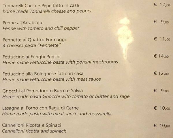 Menu di Osteria Del Tempo Perso 