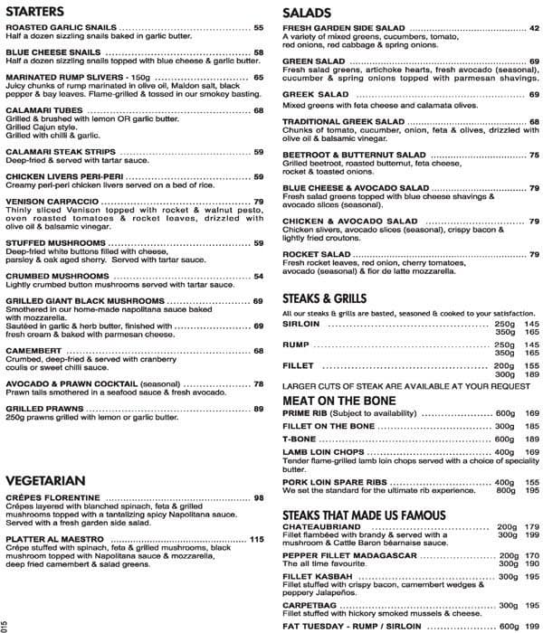 Cattle Baron Grill House Menu, Menu for Cattle Baron Grill House