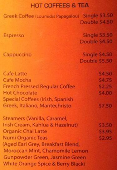 Trapezzi menu