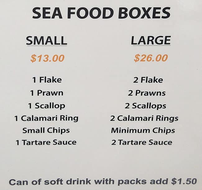 Menu at Hazel Glen Fish & Chips restaurant, Mernda