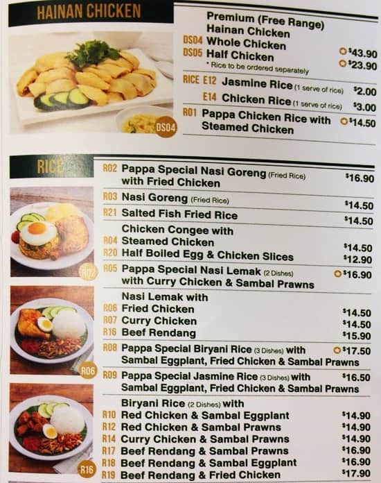 Menu At PappaRich Restaurant, Glen Waverley