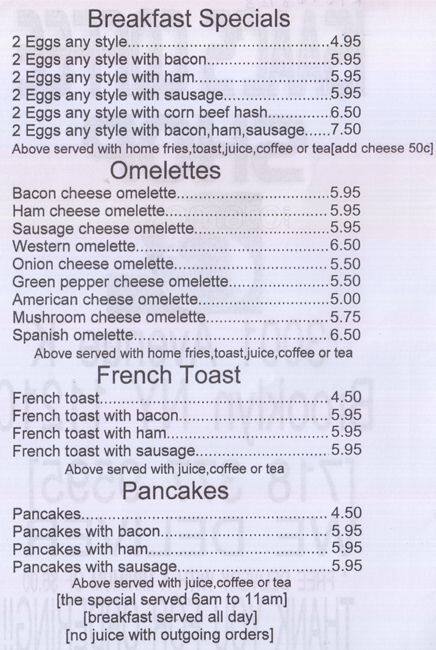 Isaac's Coffee Shop Menu, Menu for Isaac's Coffee Shop, Flatlands, New ...