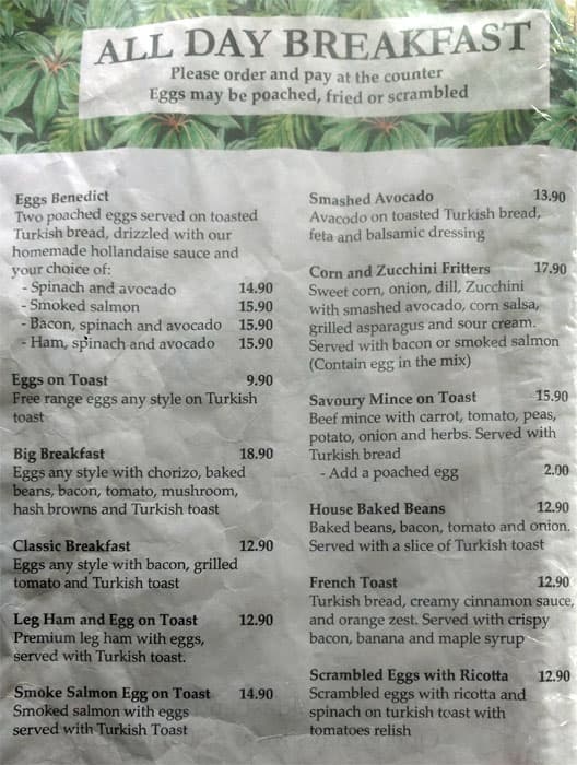 Menu at Little Bloomfield Cafe & Wine Bar, Cleveland