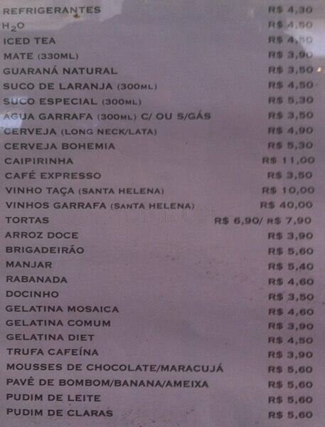 Constante Restaurante cardápio