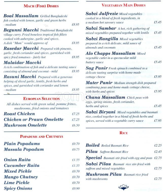 Delta menu