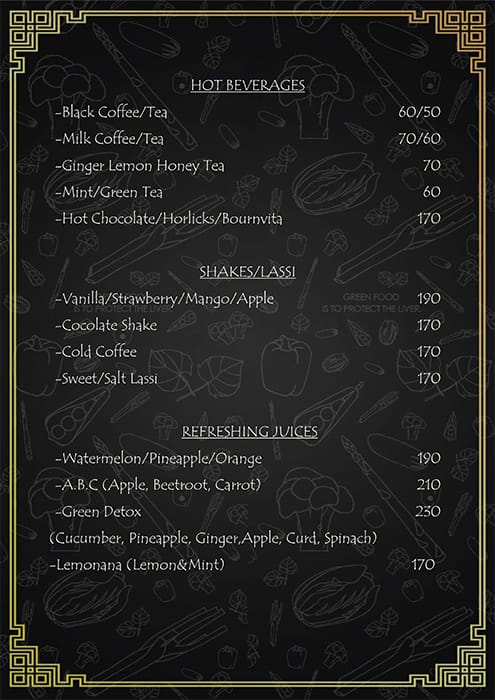 Sonic Goa menu